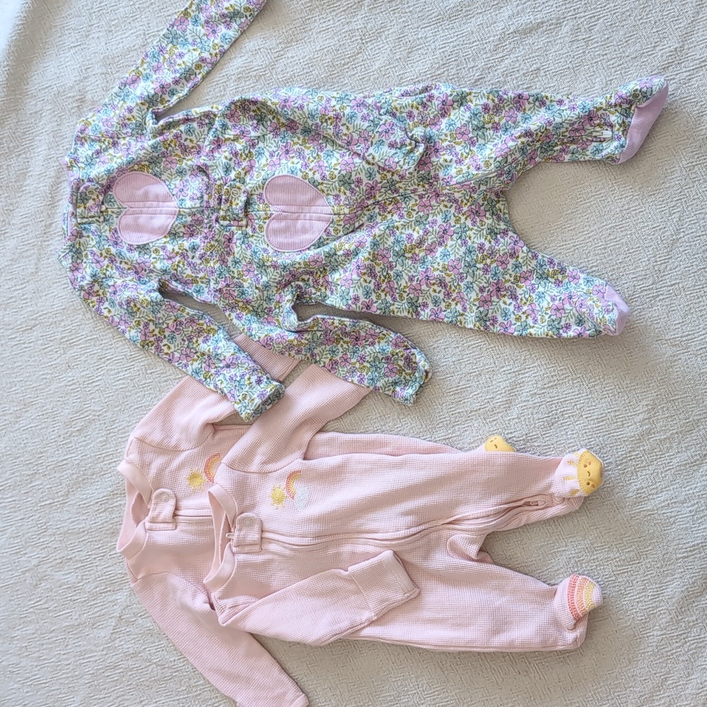 Twin Girl Matching Carter's Footies
